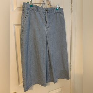 BODEN Blue and White Striped skirt